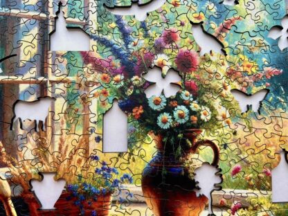 Holzpuzzle von Fragmentis für Erwachsene Fenster zum Garten Detailansicht Schnitt