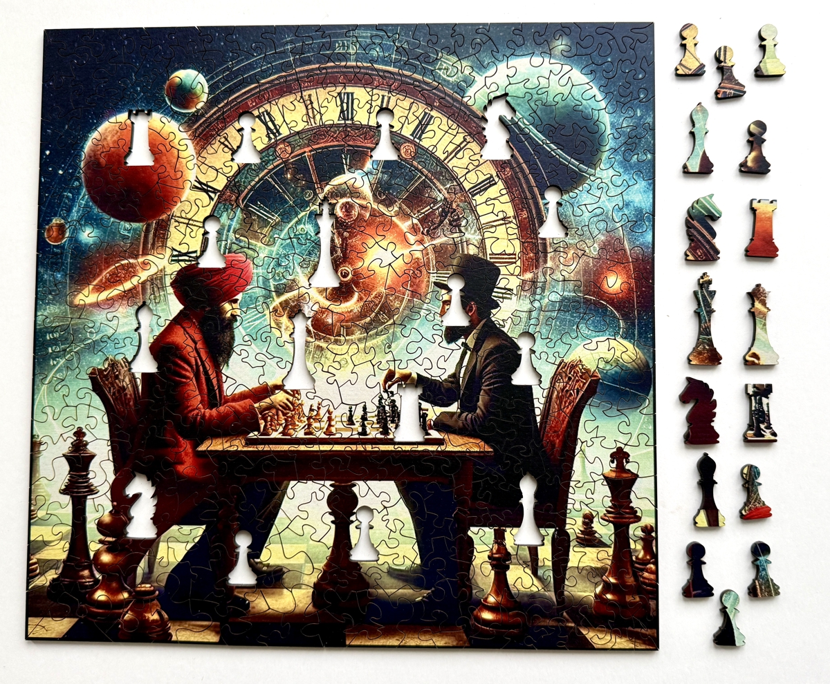 Holzpuzzle von Fragmentis für Erwachsene Das Spiel Schnitt mit Motivteilen