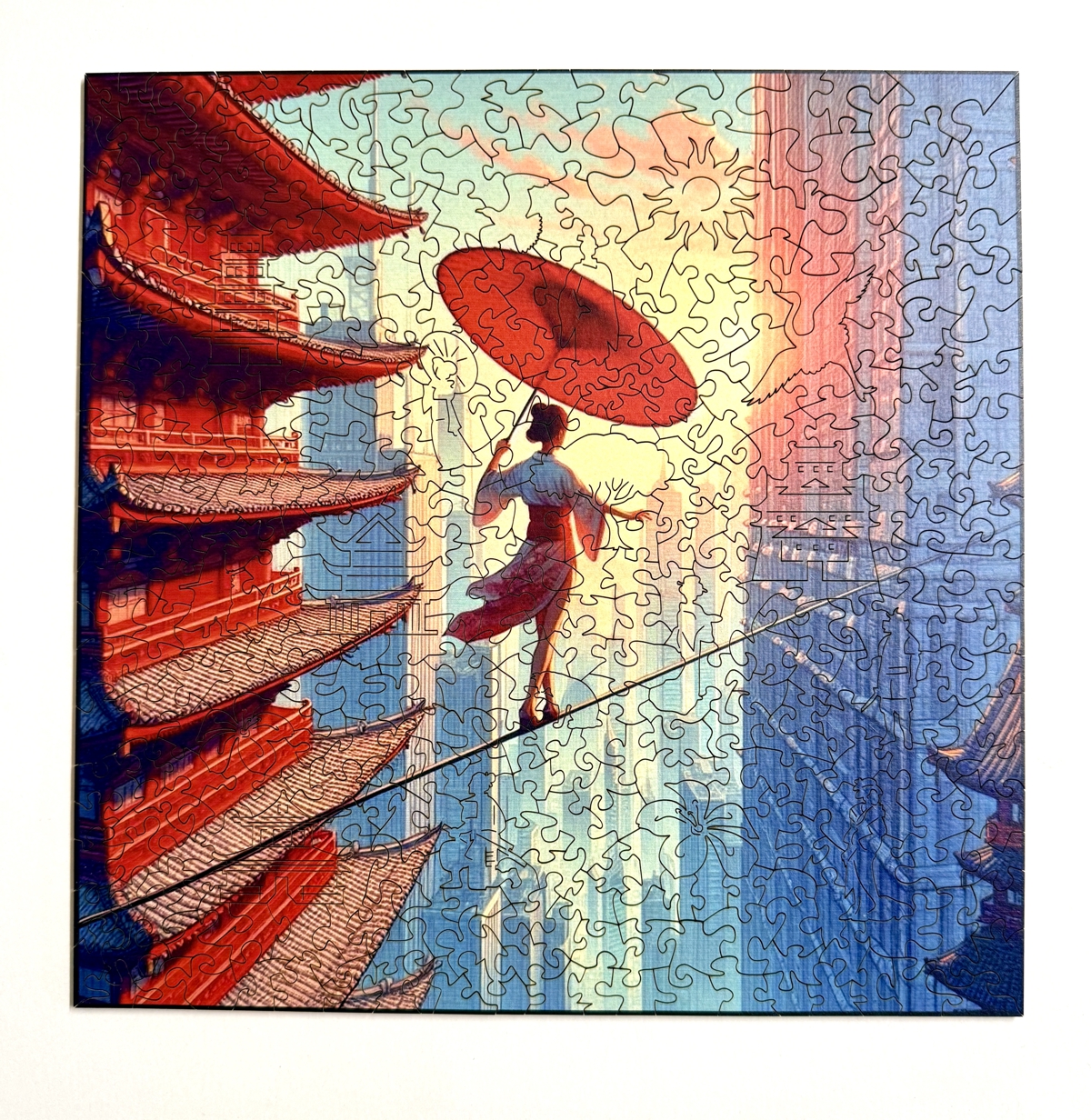 Holzpuzzle von Fragmentis für Erwachsene Zeitenwandlerin Schnitt Gesamtansicht